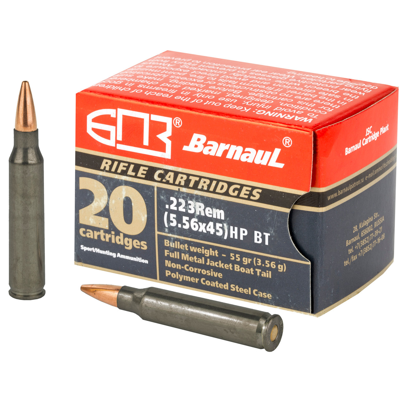 Barnaul 223 Rem Hp 55gr 20 Round Barnaul 223 Rem Hp 55gr 20 Round