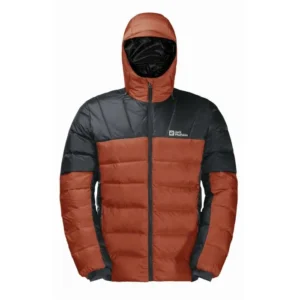 JACK WOLFSKIN NEBELHORN DOWN HOODY M CARMINE