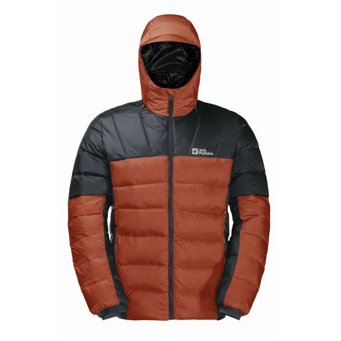 JACK WOLFSKIN NEBELHORN DOWN HOODY M CARMINE JACK WOLFSKIN NEBELHORN DOWN HOODY M CARMINE