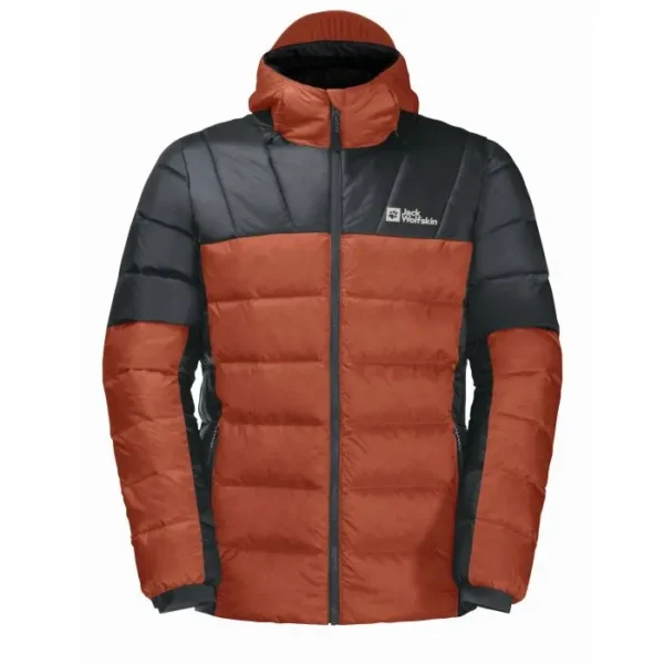 JACK WOLFSKIN NEBELHORN DOWN HOODY M CARMINE JACK WOLFSKIN NEBELHORN DOWN HOODY M CARMINE