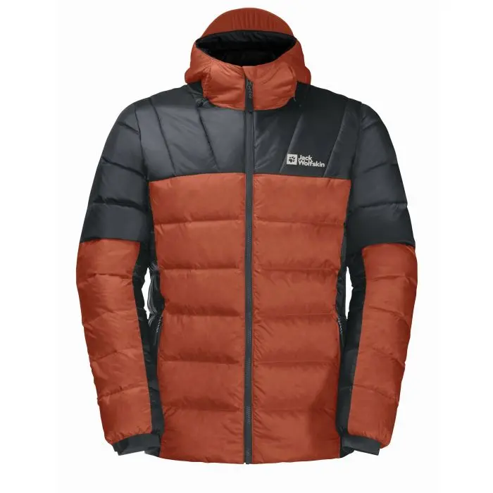 JACK WOLFSKIN NEBELHORN DOWN HOODY M CARMINE JACK WOLFSKIN NEBELHORN DOWN HOODY M CARMINE